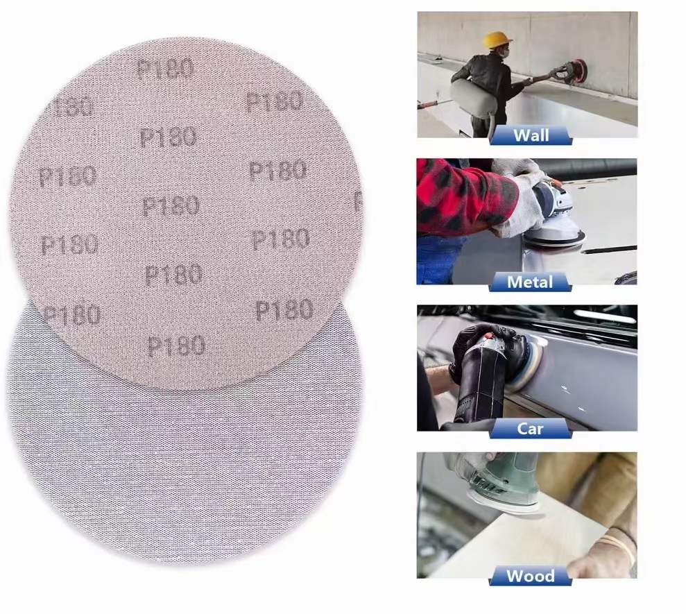 Round Abrasive Hook And Loop Sanding Paper Wheels 2inch9inch 60grit400Girt Round Abrasive Hook